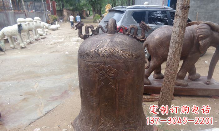 哈尔滨寺庙铸铜钟铜雕 (3)