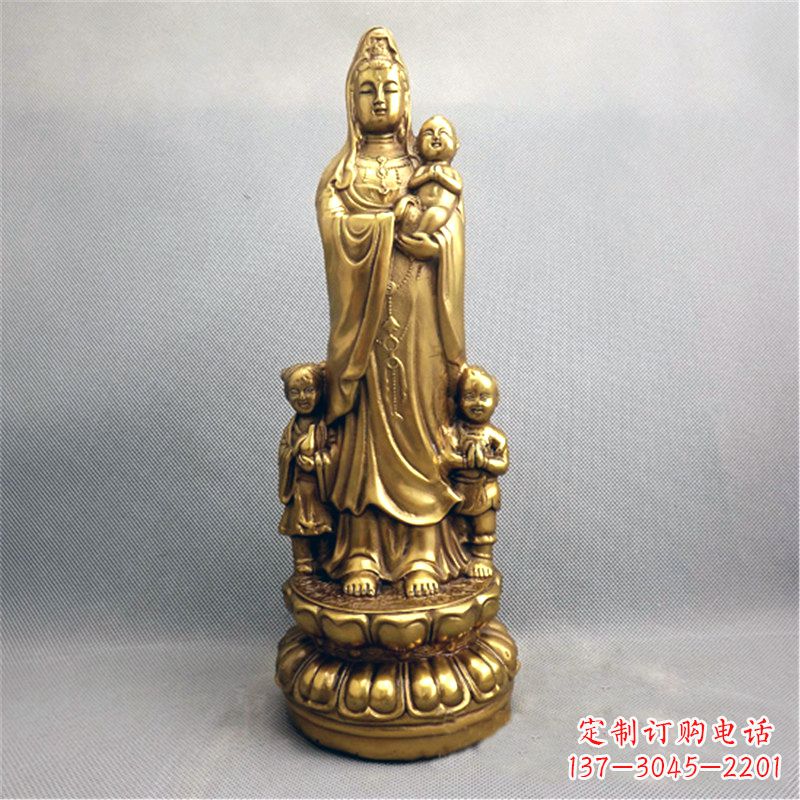 哈尔滨送子观音纯铜雕塑
