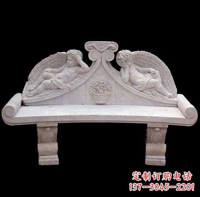 哈尔滨天使石雕座椅公园景观雕塑