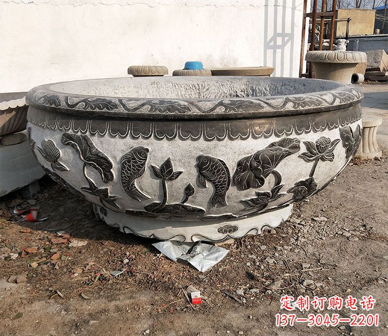 哈尔滨庭院水缸景观石雕