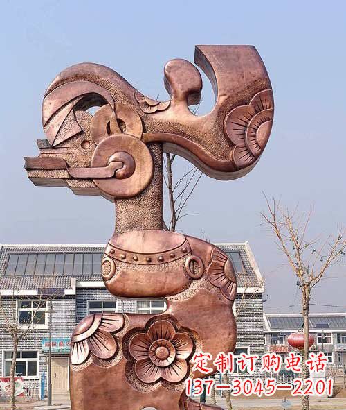 哈尔滨铜雕抽象皮影戏人物