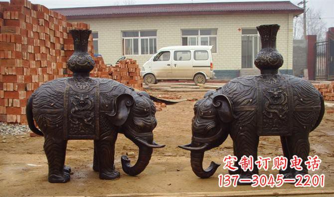 哈尔滨铜雕大象公园动物雕塑