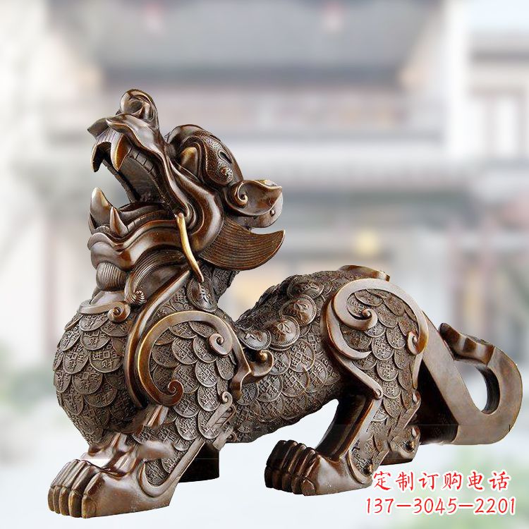 哈尔滨铜雕仿古辟邪貔貅