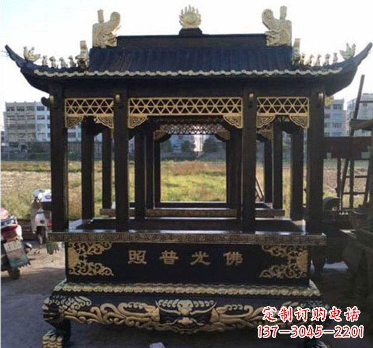 哈尔滨铜雕佛光普照香炉