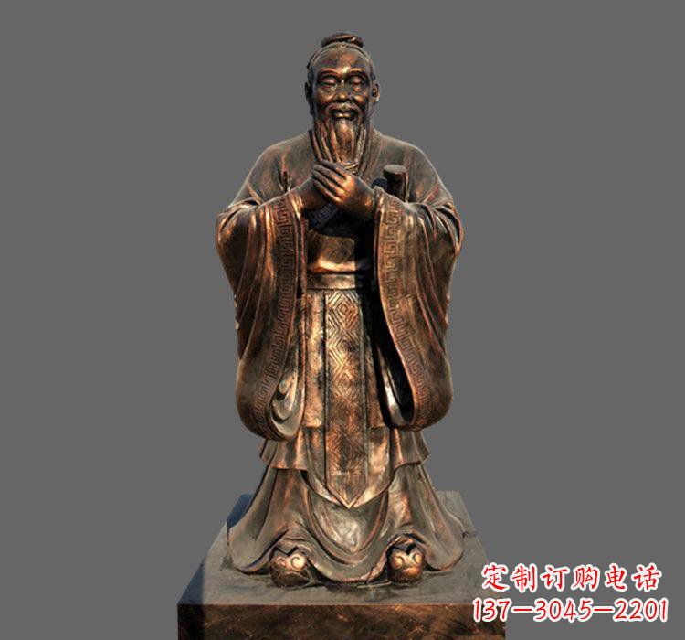 哈尔滨铜雕古代名人孔子
