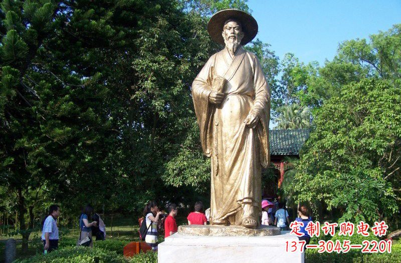 哈尔滨铜雕古代名人苏轼苏东坡
