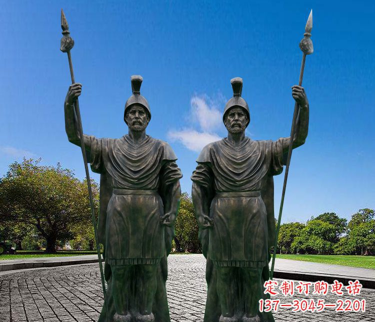 哈尔滨铜雕古罗马战士人物