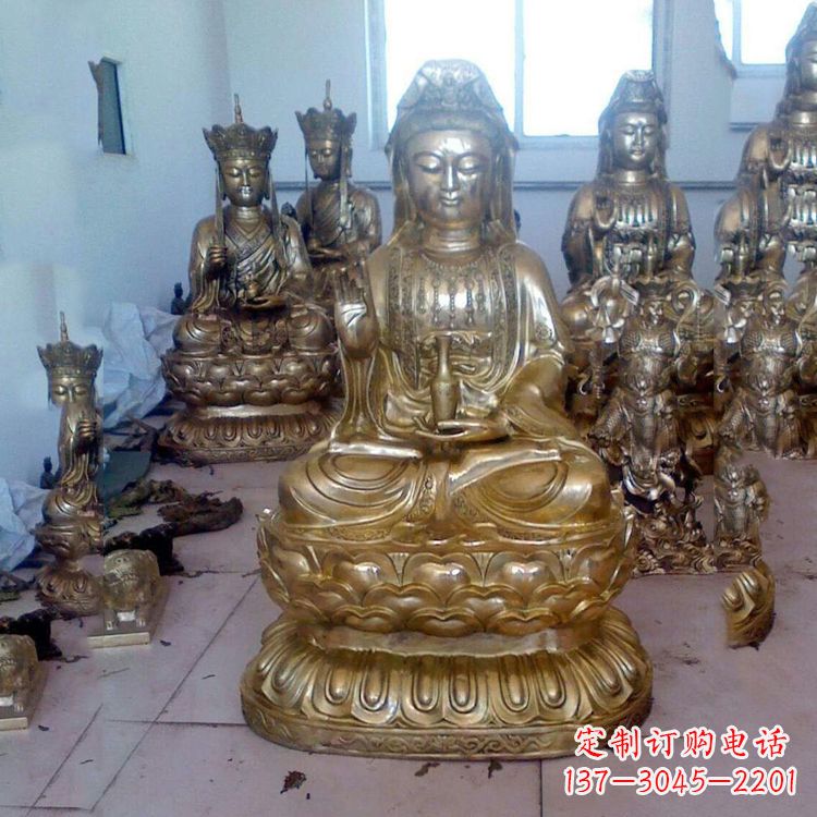 哈尔滨铜雕观音雕塑