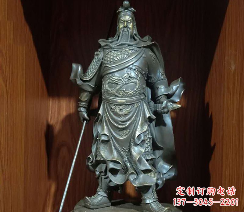 哈尔滨铜雕关公人物雕塑