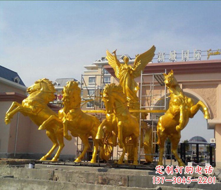 哈尔滨铜雕广场阿波罗战马雕塑
