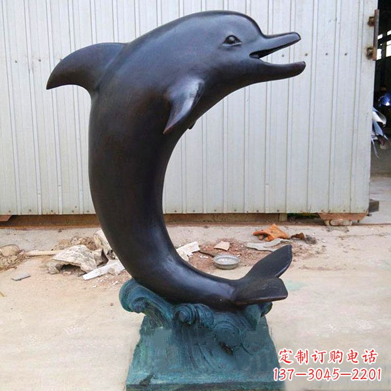 哈尔滨铜雕海豚雕塑