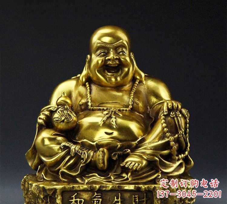 哈尔滨铜雕和气生财弥勒佛