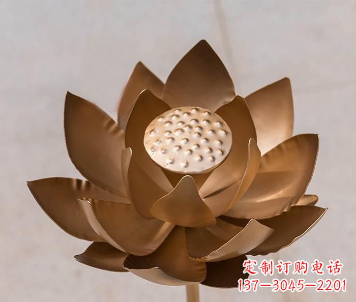 哈尔滨铜雕景观荷花