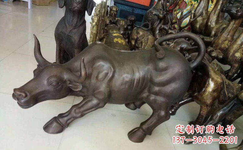 哈尔滨铜雕牛广场动物景观摆件 (5)