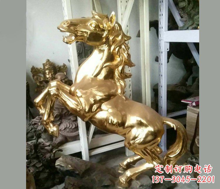 哈尔滨铜雕商场招财动物马雕塑 (2)