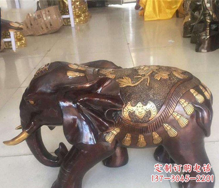 哈尔滨铜雕室内装饰小象雕塑摆件