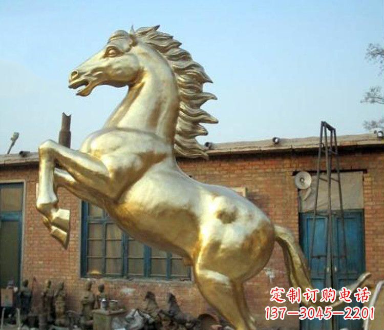 哈尔滨铜雕室商场招财动物马雕塑
