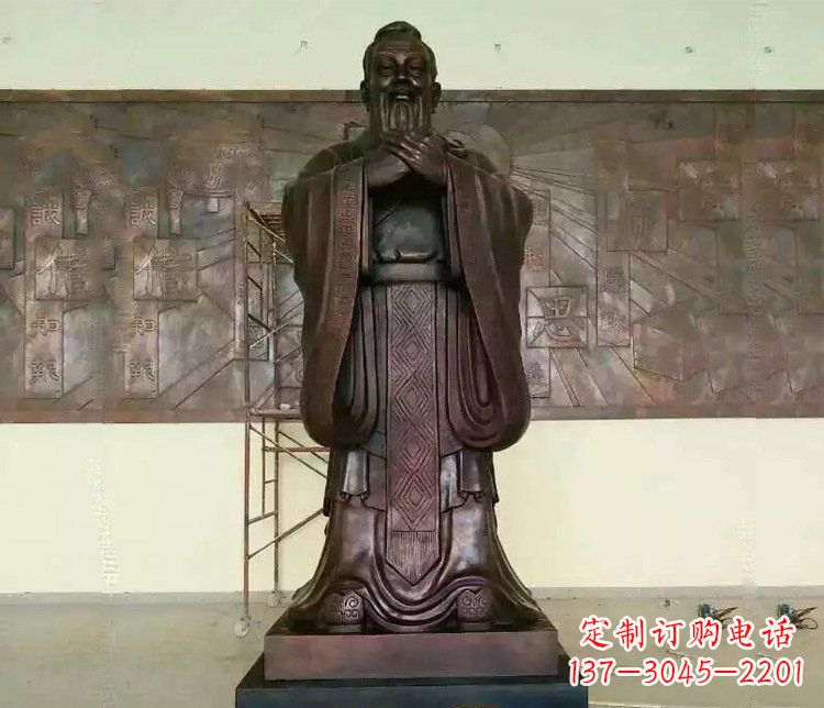 哈尔滨铜雕校园孔子文化雕塑摆件 (2)