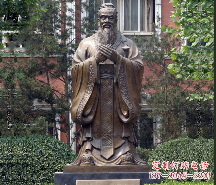 哈尔滨铜雕学校孔子圣人雕塑摆件 (2)