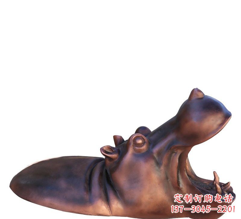 哈尔滨铜雕张嘴河马