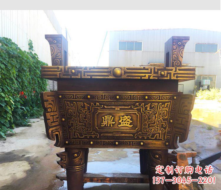 哈尔滨铜雕招财鼎盛香炉