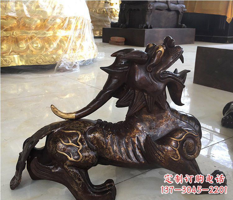 哈尔滨铜雕招财辟邪貔貅雕塑摆件