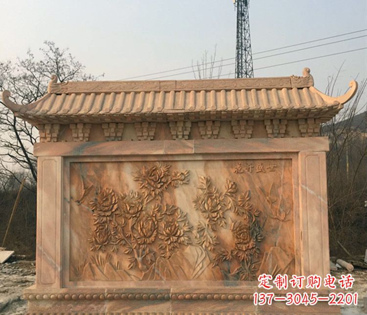 哈尔滨晚霞红公园影壁雕塑