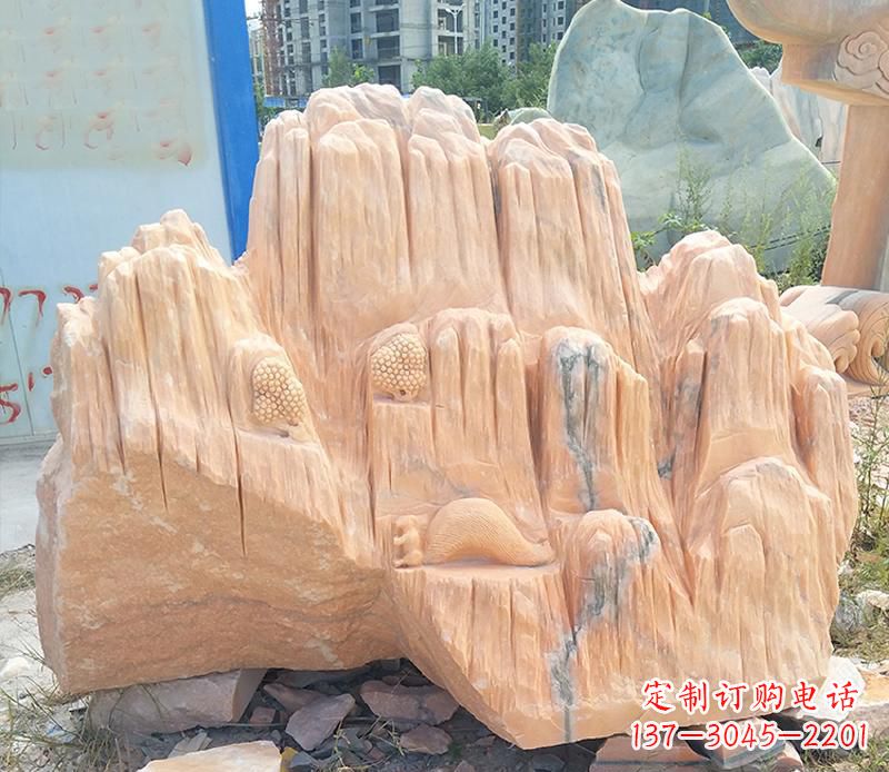 哈尔滨晚霞红景观假山雕塑