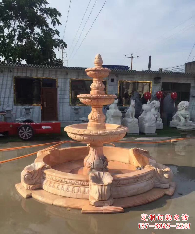 哈尔滨晚霞红欧式流水喷泉