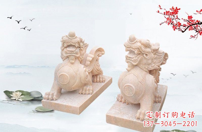 哈尔滨晚霞红貔貅雕塑 (2)