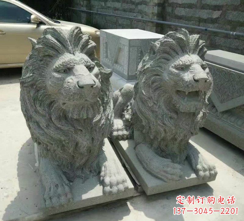 哈尔滨卧式狮子石雕