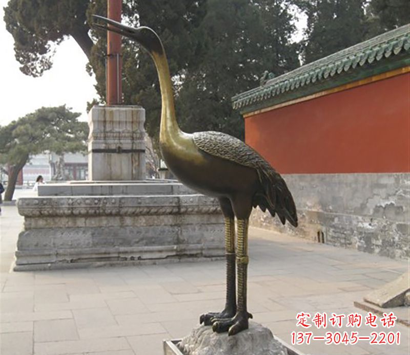 哈尔滨仙鹤动物铜雕 (2)