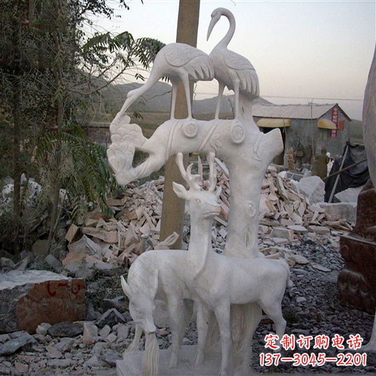 哈尔滨仙鹤石雕景观摆件