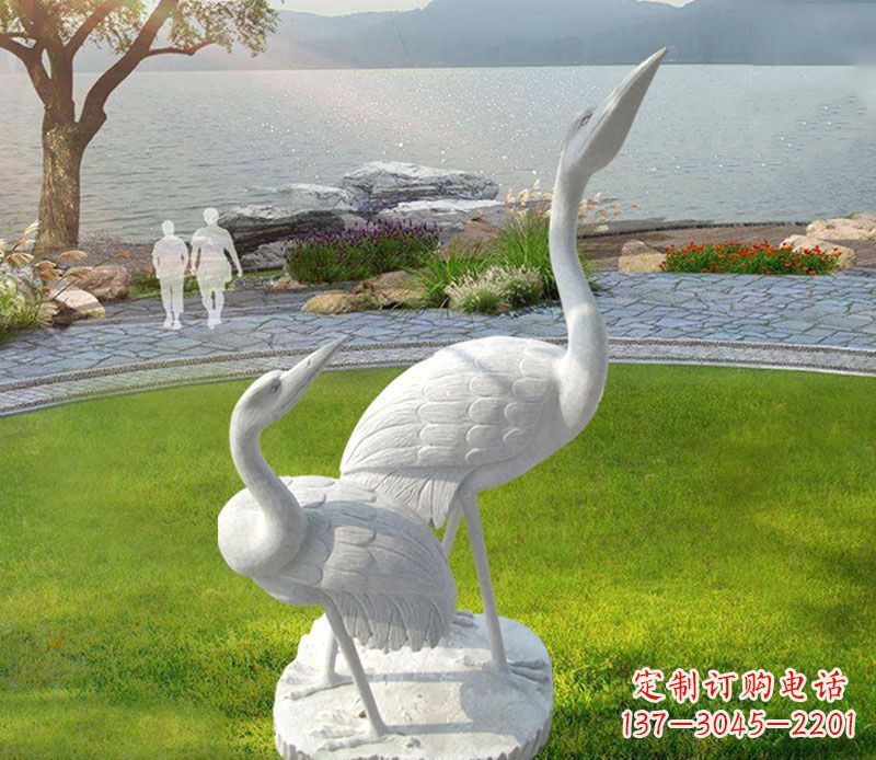 哈尔滨仙鹤石雕公园动物雕塑