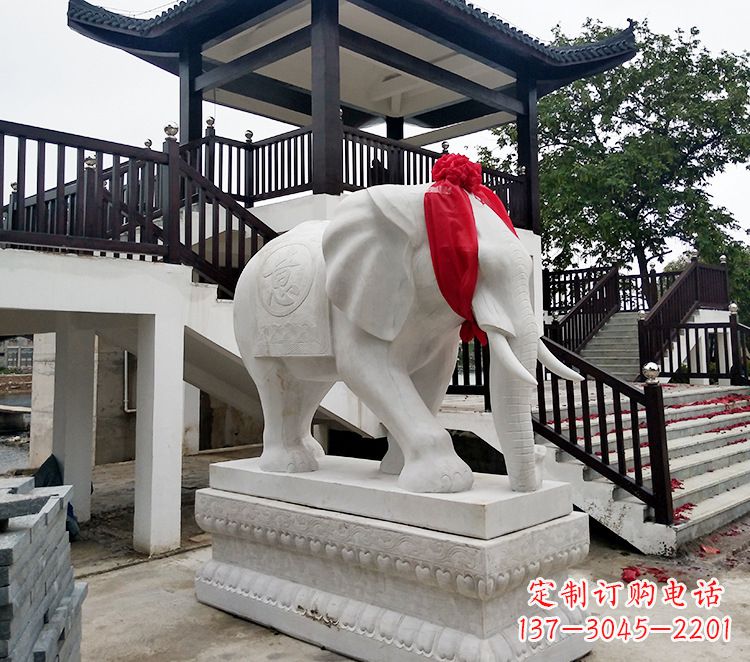 哈尔滨小孩大象石雕
