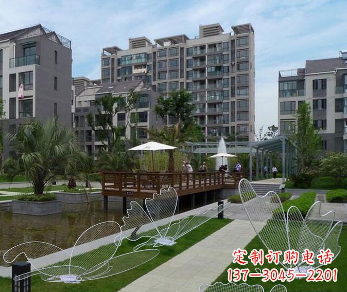 哈尔滨小区不锈钢镂空蝴蝶雕塑