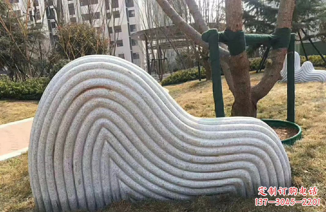 哈尔滨小区大理石纹理假山雕塑
