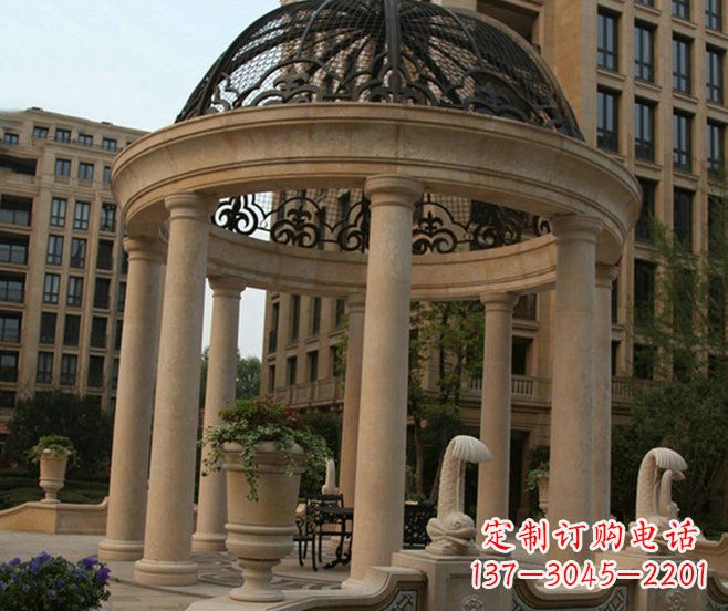 哈尔滨小区景观欧式石雕凉亭