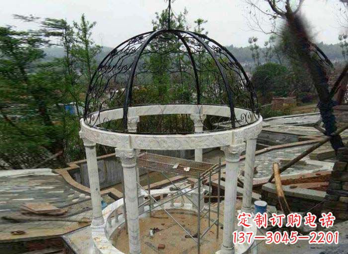 哈尔滨小区欧式圆顶凉亭石雕