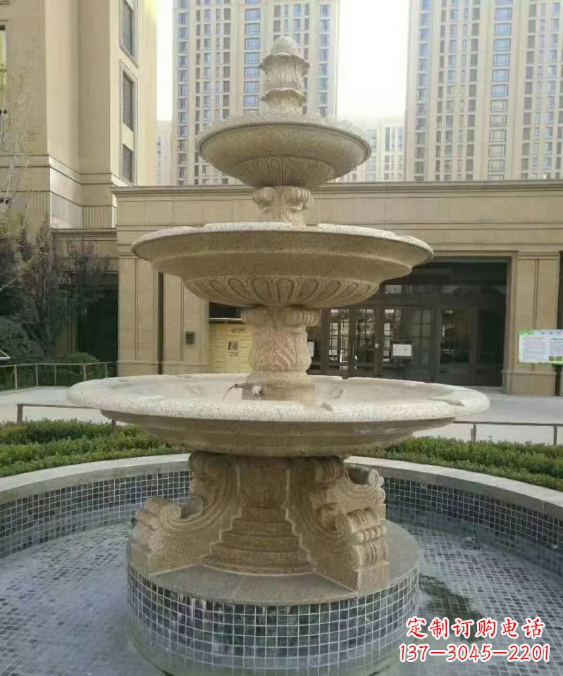 哈尔滨小区喷泉石雕 (2)