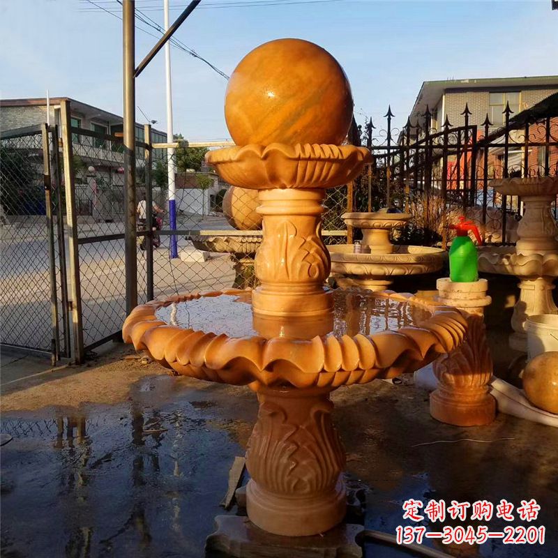 哈尔滨小区石雕喷泉塔