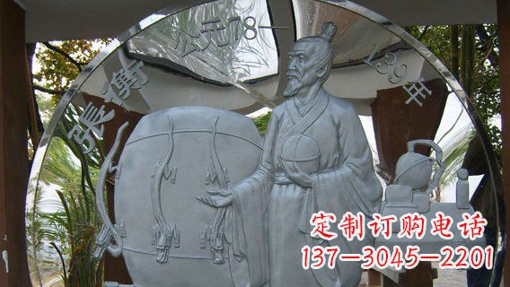 哈尔滨校园不锈钢名人宣传雕塑