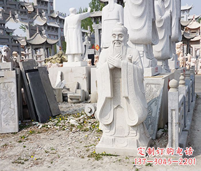 哈尔滨校园人物孔子石雕 (3)