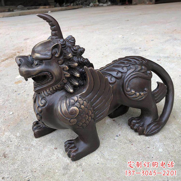 哈尔滨獬豸纯铜铸造雕塑