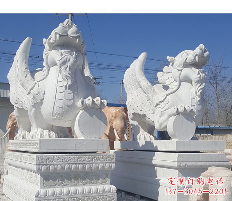 哈尔滨獬豸法院门口神兽石雕