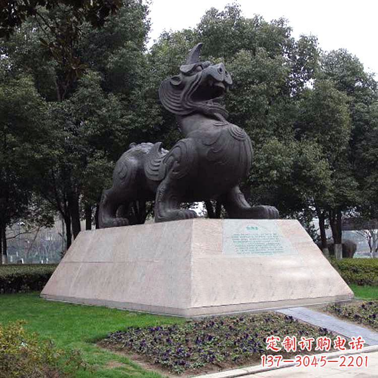 哈尔滨獬豸神兽雕塑-公园上古神兽景观雕塑