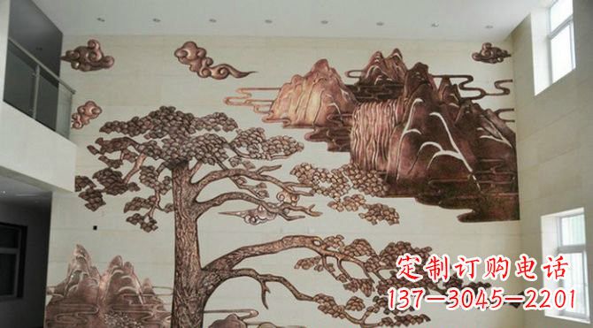 哈尔滨迎客松铜浮雕