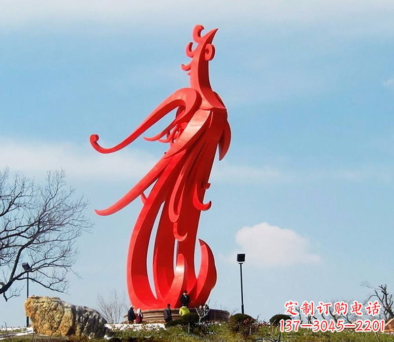 哈尔滨园林不锈钢凤凰雕塑