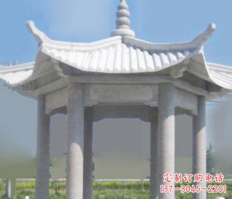 哈尔滨园林仿古石凉亭景观石雕
