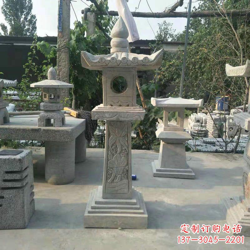 哈尔滨园林仿古做旧中式石灯